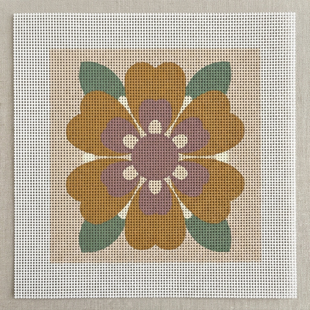 Bloom — Mauve & Goldenrod Needlepoint Kit