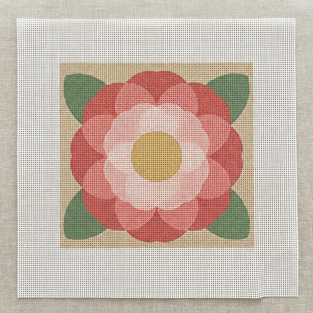 Camellia — Rose Needlepoint Kit