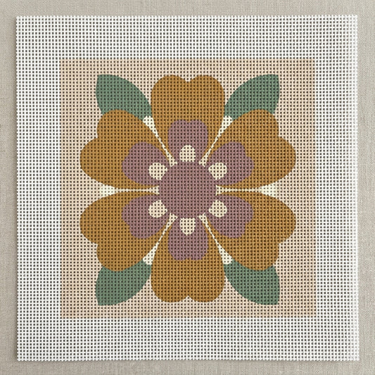 Bloom — Mauve & Goldenrod Needlepoint Kit