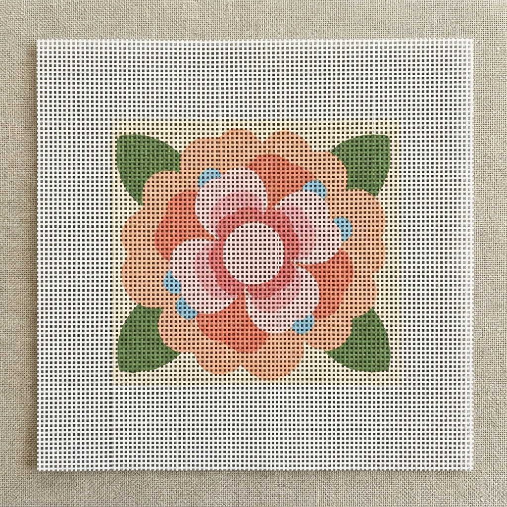 Camellia — Peach Needlepoint Kit