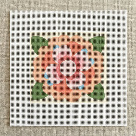 Camellia — Peach Needlepoint Kit
